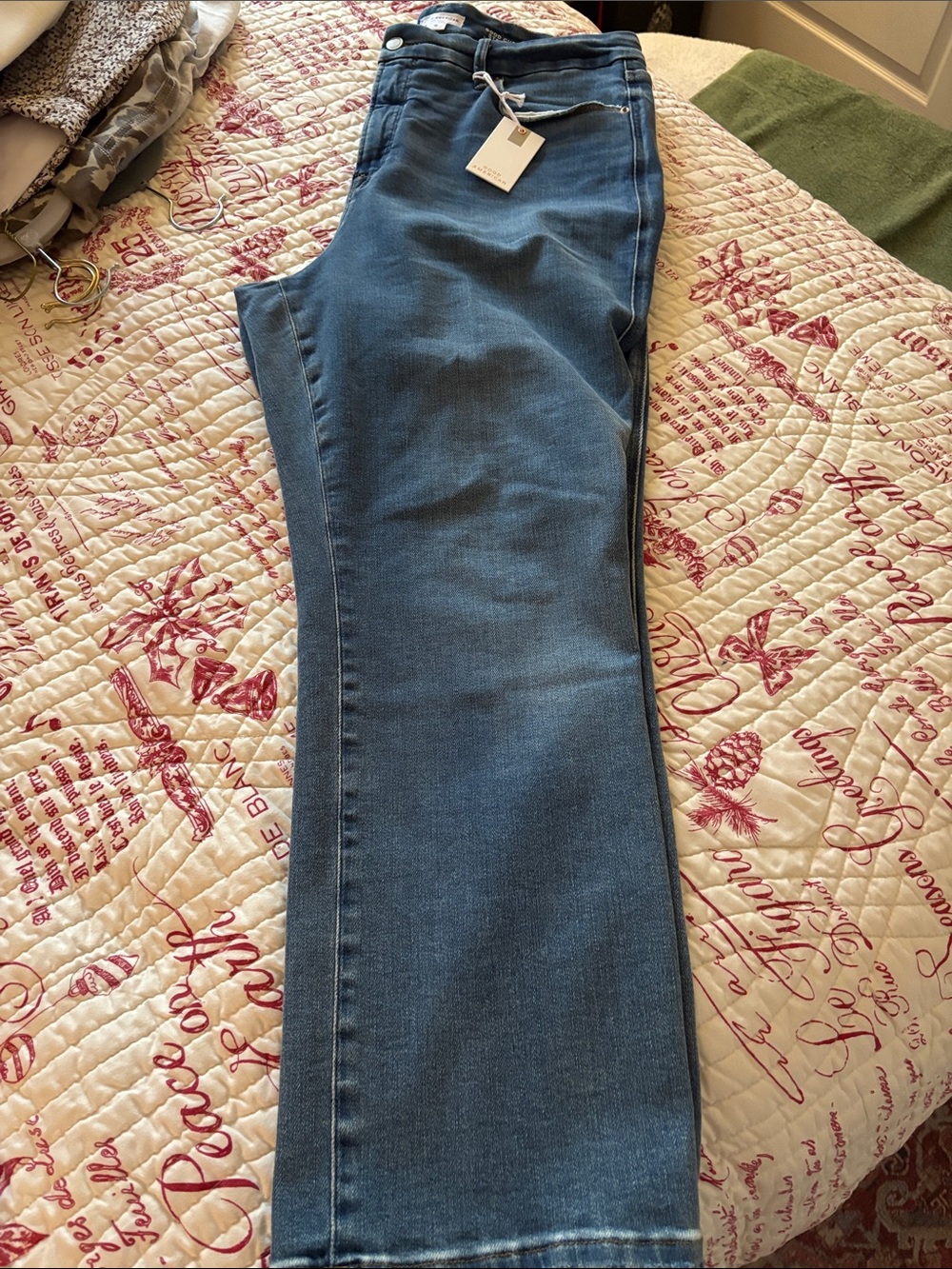 NWT Good American Good Curve Straight Leg Mid-Blue Jeans SZ 18 Plus - Picture 10 of 13